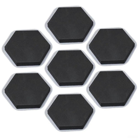 Total Game Changer 20 Pack Heavy Duty Furniture Sliders for Smooth Carpet Moves, hexagonal black glides on a white background.