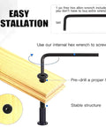 Diagram showing M6 Hex Drive Socket Cap Bolts Screws Kit For Furniture DIY Projects with hex wrench and wooden board installation.