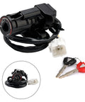 Ignition Switch Lock and Keys Kit For Kawasaki ER6N Z1000SX ER650 Ninja 650 400R Motorcycle 2011 To 2019, black with red accents