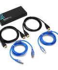 Dual 4K HDMI KVM Switch Effortlessly Toggle Between Two PCs Macs And Consoles With No Sweat Hot Swapping and included cables.