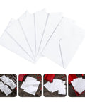 Bulk White B6 Card Envelopes 50 Pack Self Sealing 15.7 X 10.6 Cm arranged in fan pattern on white background.