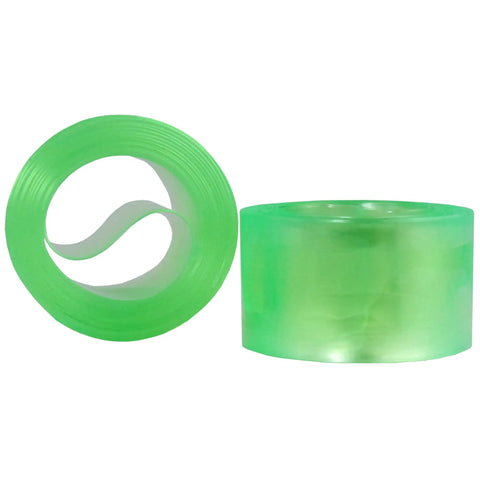 Green bike tire liners and protectors lightweight puncture proof set for 12 to 26 inch tires fits one and a half to two and an eighth inches width