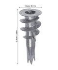 Self Drilling Drywall Anchors With Screws 30 Piece Zinc Alloy Hollow Wall Heavy Duty Fastener Kit Prevents Sheetrock Cracking For Mounting Shelves Ceilings And DIY Home Projects, 3.3cm zinc alloy anchor