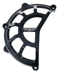 Premium Heavy Duty Vented Black Dry Clutch Cover Straight Fire Cooling System with sleek design for efficient air flow.