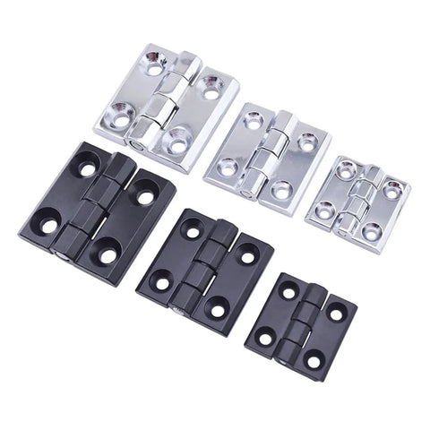 Heavy Duty Black Switch Control Box Hinge For Distribution Cabinet And Base Case, chrome and black hinges in 4cm, 5cm, 6cm sizes