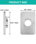 M5 Flat Sliding T Nuts 100 Pack For 2020 Series Aluminum Extrusion T Slot Profiles With 6mm Slot One Sixteenth Inch Thick Carbon Steel Build Heavy Duty Fastening Hardware For Quick Secure Adjustments side and front view with 15mm x 10mm size