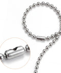 Stainless Steel Ball Chain Connectors For Window Blinds, 4.5mm Beaded Pull Cord Clips, DIY Ready Replacement Clips For Roller, Roman, And Vertical Blinds, 100 Pack