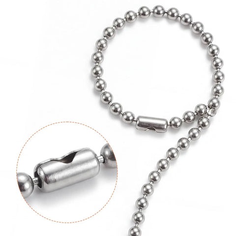 Stainless Steel Ball Chain Connectors For Window Blinds, 4.5mm Beaded Pull Cord Clips, DIY Ready Replacement Clips For Roller, Roman, And Vertical Blinds, 100 Pack