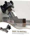 Full Drain Valve And Steam Release Valve With Easy Assembly, Sturdy Construction, Air Bleeder Valve, Threaded Inlet, And Shower Shutoff