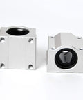 Smooth Professional Linear Rail Slide Support For Optical Guide Shaft With High Precision Bearing Slip Motor, silver aluminum casing.