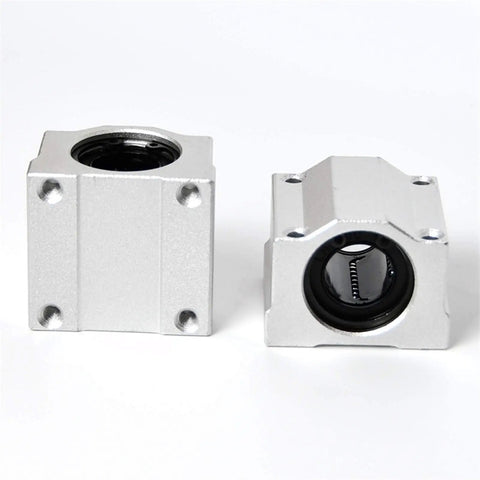 Smooth Professional Linear Rail Slide Support For Optical Guide Shaft With High Precision Bearing Slip Motor, silver aluminum casing.