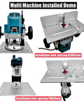 Heavy Duty Router Table Insert Plate For Active Workshop Builds Rock Solid With Dependable Miter Gauge Guide And Corrosion Resistant Aluminum Profile Fence shown on multiple router setups.