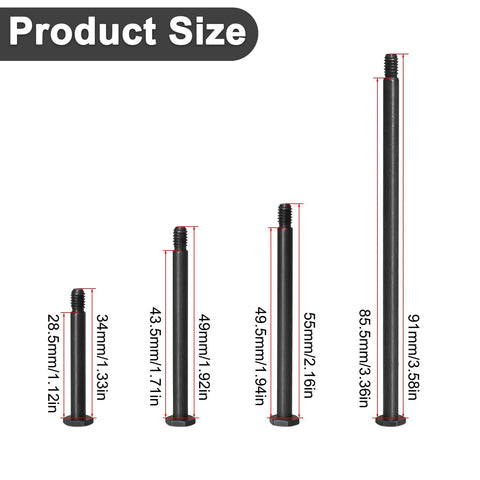 Beefed Up Durable Carbon Steel Front And Rear Suspension Pin Set For Traxxas XMaxx 6S 8S And XRT RC Cars Upgrade Kit size chart