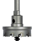 Carbide Tipped Shallow Hole Cutter 7/8 Inch 22mm Multicolor with triple chip teeth and ejector spring for smooth cuts.