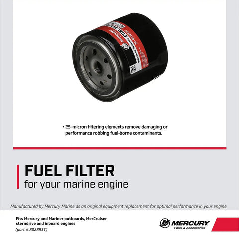 Water Separating Fuel Filter For Remote Mounted Filter Systems, Keeps Water From Slipping Into Your Engine, Includes One Filter
