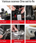 Go To 8 Piece Mini Hex Key Allen Wrench Set in use for varied repairs and disassembly tasks, showing versatility and ergonomic design.