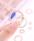 Copper Washer Set 300 Piece Flat Ring Assortment Kit With 12 Size Range M5 M6 M8 M10 M12 M14 M16 M20 High Conductivity