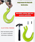 Three Eighths Inch Clevis Foundry Hook With 8377 Lbs Working Load Limit For Beefed Up Heavy Duty Lifting Grade 80 Alloy Steel Forged Construction Ideal For G80 Transport Binder Chain And Binder 1 Pack Ready To Use Rigging Set in use