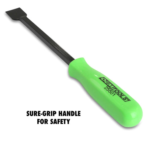 Heavy Duty Automotive Gasket Scraper With Heat Treated Steel Blade Ten And A Half Inch Extended Reach And Sure Grip Handle