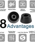 19 Pack Rubber Feet Bumpers With Metal Washers For Furniture And Cabinets, No Mark Floor Protectors, image highlights 8 advantages