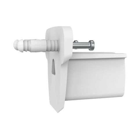 Side view of Low-Profile Wire Shelf Bracket with Anchors, 2.75-Inch Side Wall Supports, showcasing durable steel construction.
