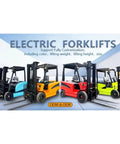 Heavy Duty Electric Forklift With Plug And Play Fast Charging And Zero Turning Radius Four Way Mini Lift Truck in four colors.