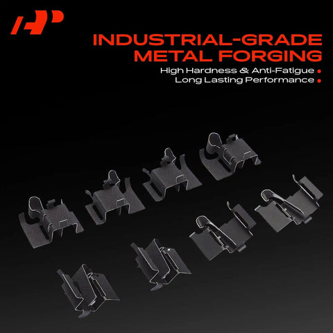 Premium Front Side Disc Brake Hardware Kit For Toyota Camry Highlander Sienna Rav4 And Lexus Rx350 Red Caliper Models Dual Coated PTFE Rubber Finish Super Tough Heavy Duty Upgrade, metal clips