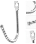 Thirty Pack Mini Iron Wall Hooks With Classic Silver Finish, close-up view shows strong iron hook for coats and bags.