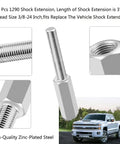 Heavy Duty 2 Pack Shock Extensions 3 Inch Swing Arm For 3/8 Drive Impact Ratchets Zinc Coated Socket Adapters 3/8 24 Thread showing detailed views.