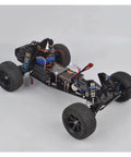 Carbon Fiber 1/10 RC Chassis Lower Frame Upgrade for Bandit, Rustler, VXL 2WD with visible components and wiring