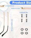 Universal Glasses Repair Kit With Screws And Two Pairs Of Replacement Arms For Broken Specs Featuring durable TR90 ear grips and sizes.