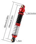 59mm Threaded Shock Absorber Oil Damper For 1 18 RC Crawler Compatible With Redcat Ascent 18 And HPI Venture 18 Dual Spring Rates