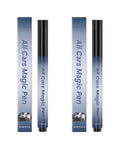 Car Scratch Remover Pen 2 Pack Quick Fix Paint Touch Up Marker For Auto Detailing, sleek design with black caps in packaging.