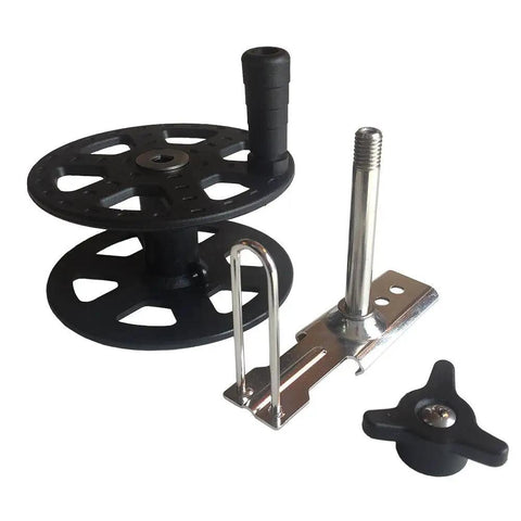 Pro Series Underwater Spearfishing Reel with flat mount for wood guns or rounded mount for carbon or aluminum, visible components