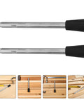 Two Pack M10 Threaded Clamping Rod Handles Metal Revolving Handwheel For Drill Press And Lathe Precise Grip Heavy Duty