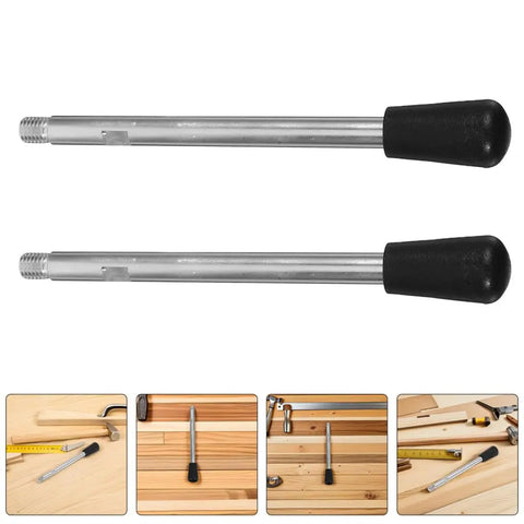 Two Pack M10 Threaded Clamping Rod Handles Metal Revolving Handwheel For Drill Press And Lathe Precise Grip Heavy Duty