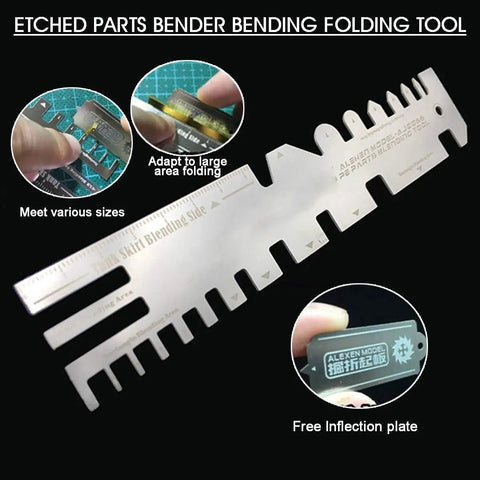 Stainless Steel Model Ship Tank Multitool Kit with Tube Bender, Folding Tool, Auxiliary Ruler, and Vices, crafting gadget