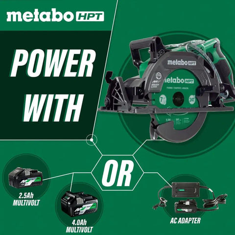 36V Cordless Circular Saw With Brushless Motor Rear Handle 7 1 Quarter Inch Blade Lightest In Its Class Workhorse Power Delivers Up To 5100 RPM 53 Degree Bevel For Deep Cuts Tool Only No Battery shown with power options