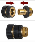 3/4 Inch Garden Hose Quick Connect Kit With Snap To Lock Design, 4 Sets Per Bag, Male And Female Connectors, Universal Fit