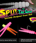Trout Fishing Kit With 165 Pieces Including Split Tail Grub Worms, Shad Dart Jig Heads, Floats And Sinkers for Creek and River Angling