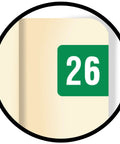 Mini 2026 Year Stickers Green Dope Durable End Tab File Labels For Smead ETS Series Compatible Doctor Stuff Chart Labels