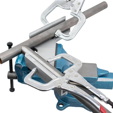 Right Angle Aluminum Weld Fixture 90 Degree Tru Angle Spatter Proof Alloy With One And A Half Inch Clearance And Seven Inch Jaw Vise Held Fab Shop