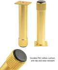 Switch Up Your Setup With These Durable Adjustable Furniture Legs Crafted From Heavy Aluminum Alloy Featuring Quick Height Tweaks On Twist Base Ideal For Beds Couches Cabinets And Shelves Comes In Sweet Gold