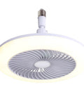 11" E26 Socket Ceiling Fan with Light, Dimmable 3 Color LED Fan Light, top view showing sleek design and adjustable blades.
