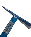 Rock Pick 17 Inch Geologist Tool With Pointed Tip And Chisel End, USA Made With Shock Reduction Grip, close-up view of tool head