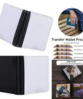 Heat Transfer Wallet DIY Card Holder One Side Print Kit For Women And Men Easy Image Transfer On PU Leather Slim Card Wallet