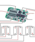 Beefy 6S Lithium Battery BMS Board 25.2V 15A 18650 Cell Protector Smart Charging Module with connection diagram.
