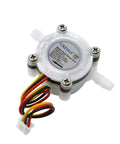 Quarter Inch Water Flow Sensor Hall Effect Flowmeter For Food Grade Use 0.3 To 6 Liters Per Minute DC Five To Twenty Four Volts RoHS