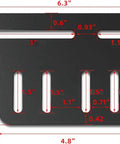 Two Piece Heavy Duty Bed Frame Brackets Modification Plates Adapter Connector For Headboard Footboard Wood Furniture Gap Fixer with dimensions.