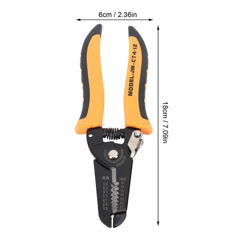 Tough As Nails Carbon Steel Wire Stripper Pliers With Safety Lock For 10 To 22 Awg Wiring Harnesses, 18cm long.